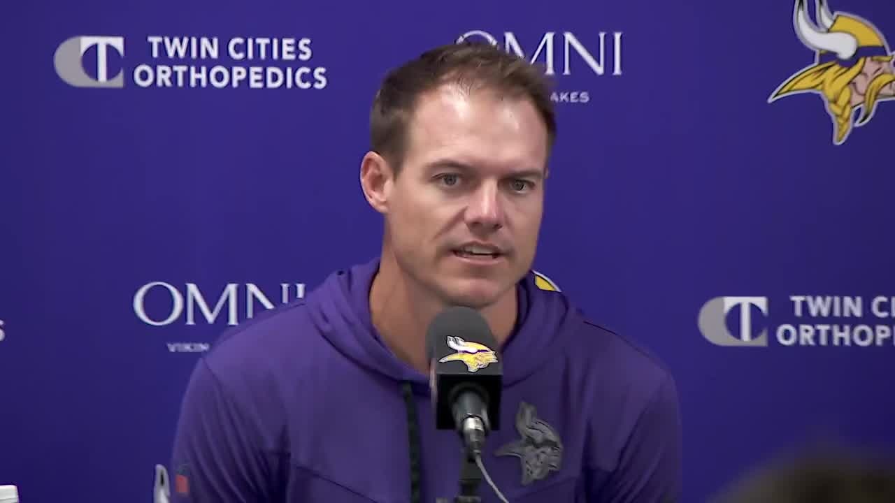 Vikings coach Kevin O'Connell talks captains, T.J. Hockenson