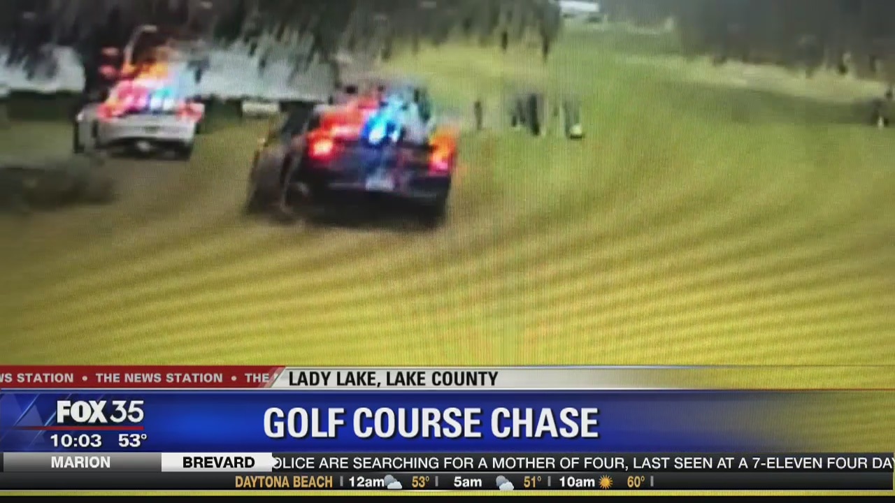 Golf cart pursuit in The Villages caught on camera