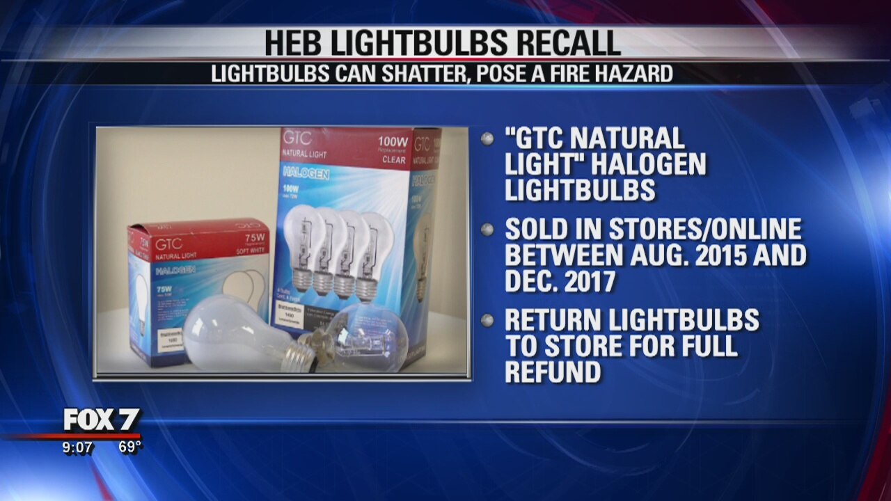 Light bulbs recalled by H-E-B