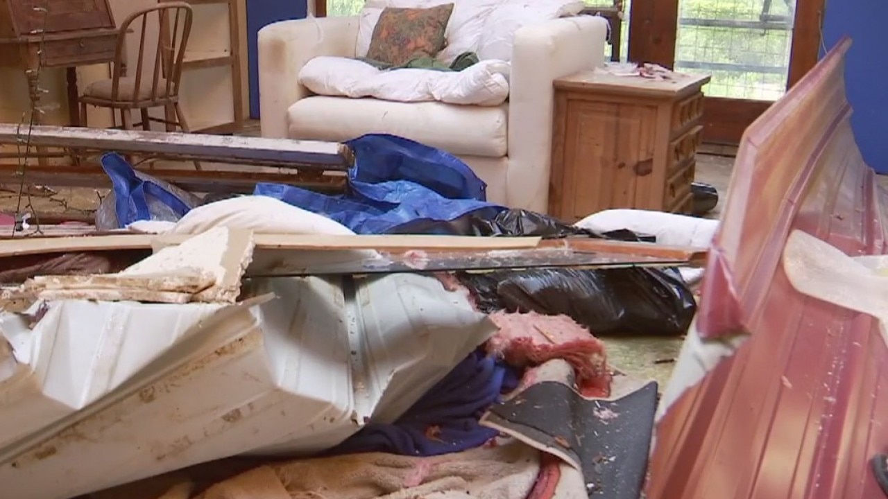 Storm rips roof off home near Lockhart