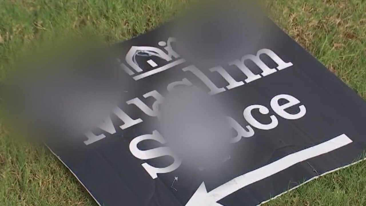 Sign vandalized at Central Texas Muslim community event