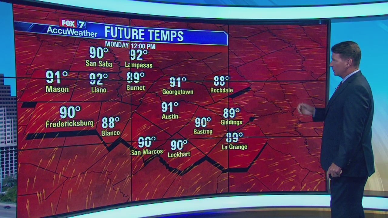 Noon weather forecast for July 22