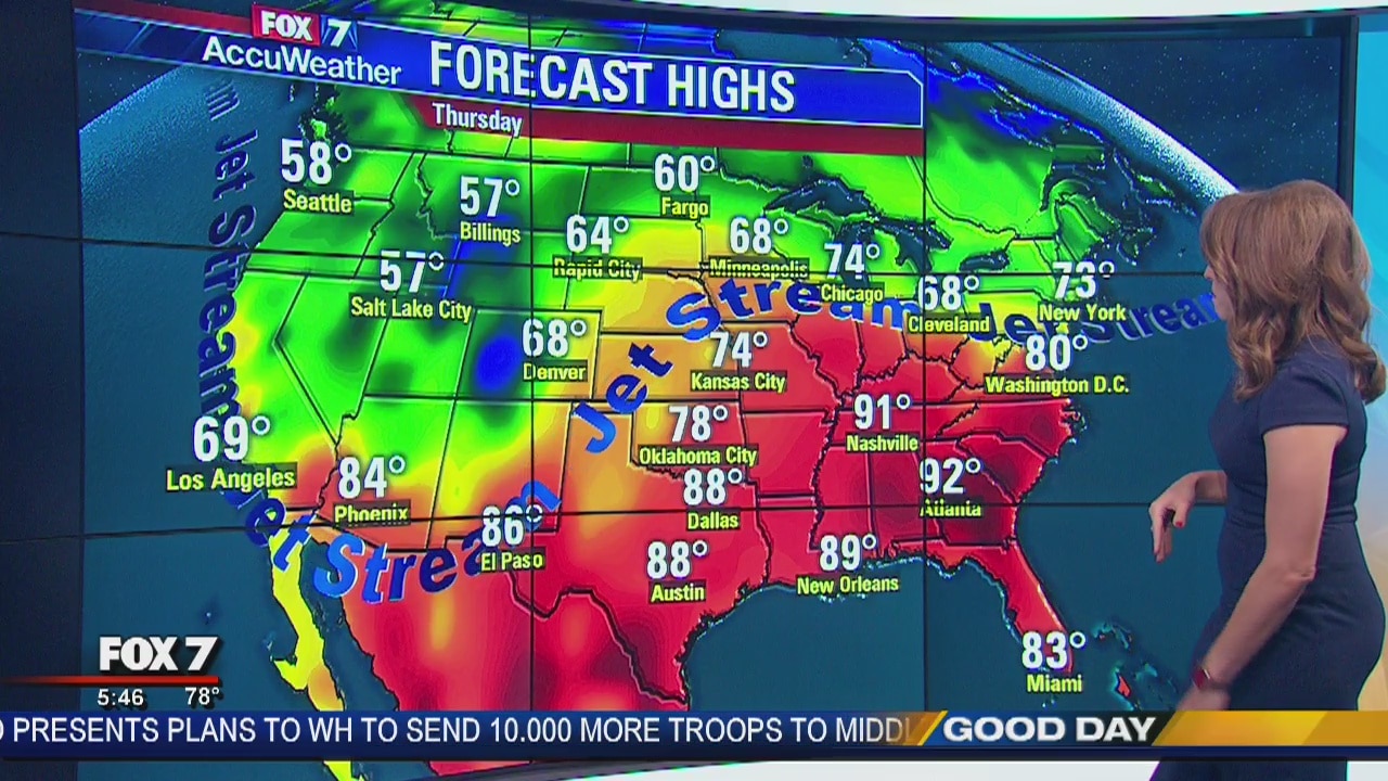 Morning weather forecast for May 24
