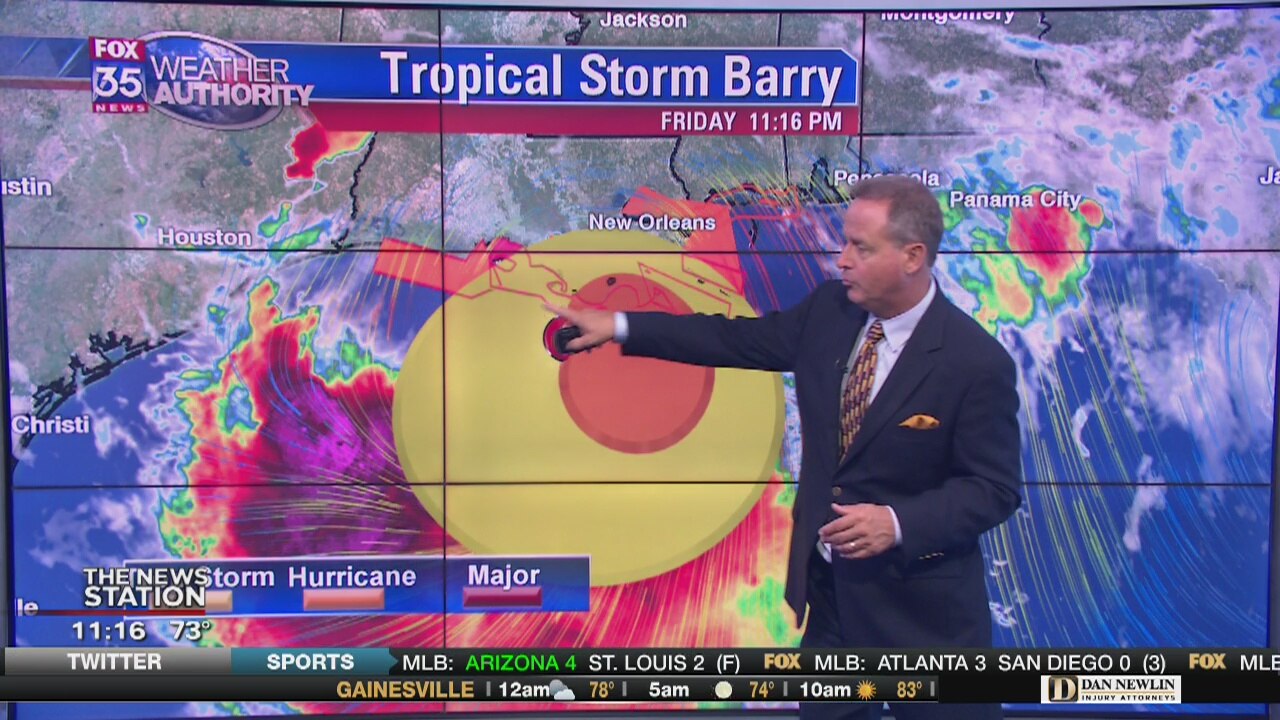 Barry to make landfall on Saturday