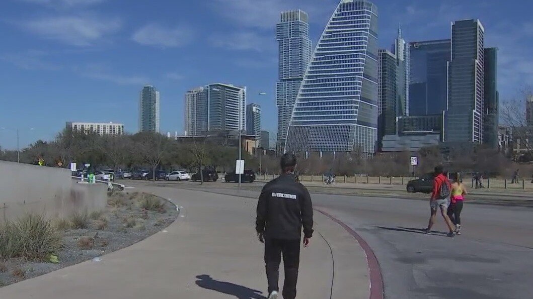 Bone cancer survivor walks through Austin on 4000-mile trek