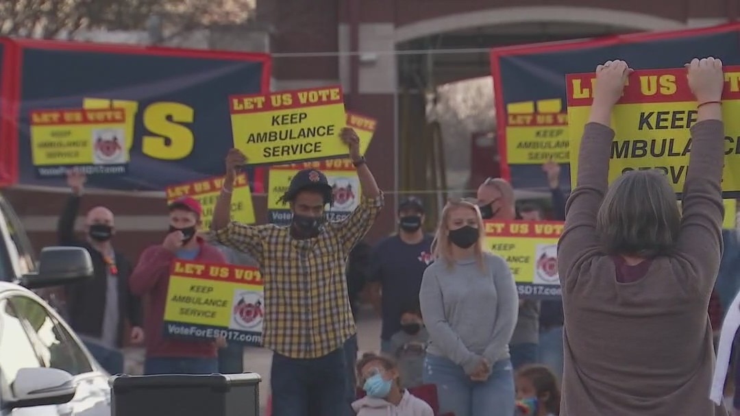 'Keep Ambulance Services' rally held in Pflugerville ahead of vote