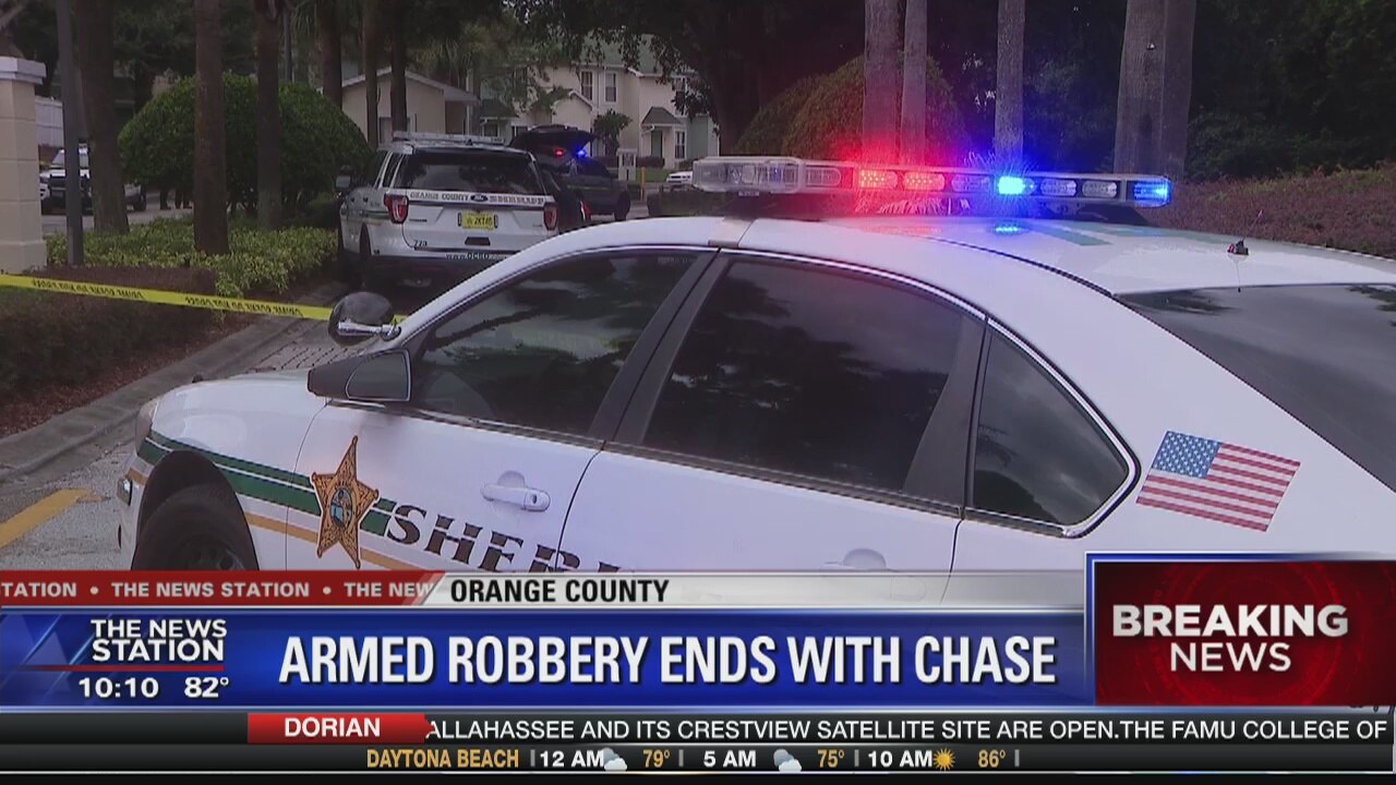 Deputies say armed robbery ends with 2 county chase