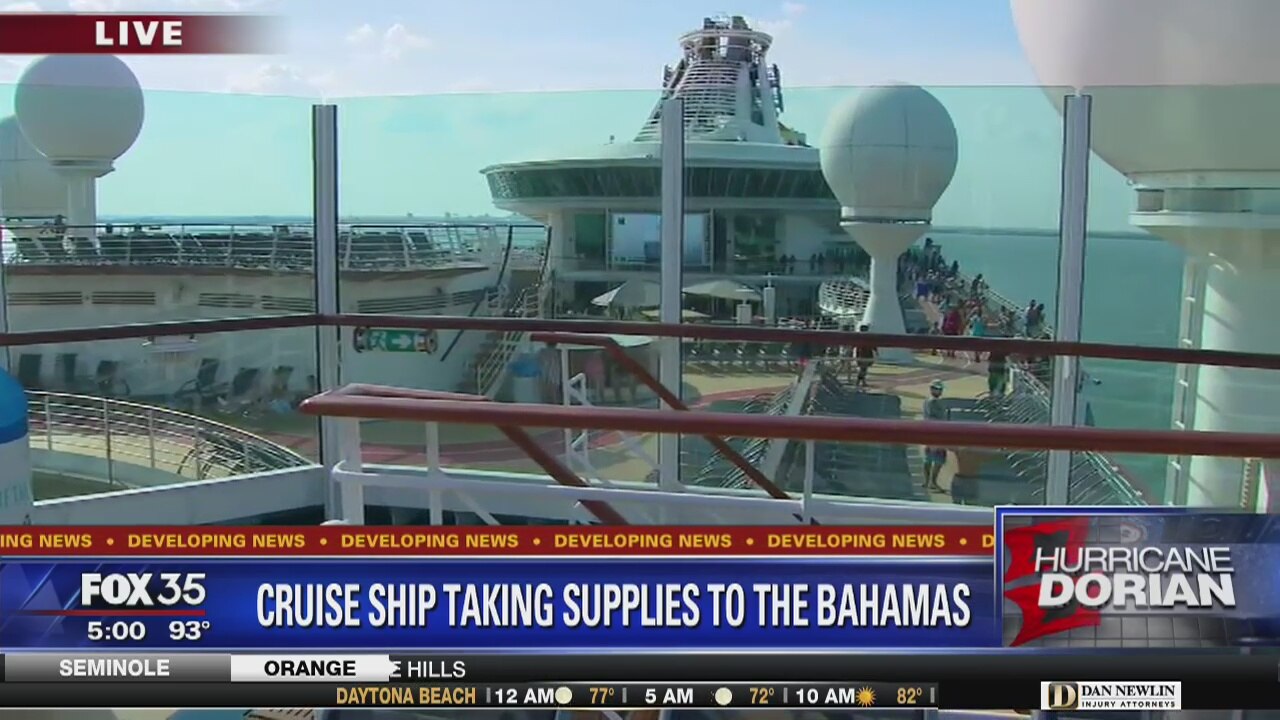 Cruise ships begin to send supplies to Bahamas