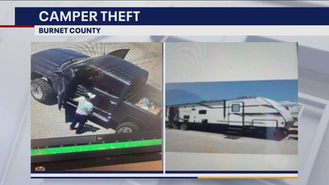 Detectives looking for 2 suspects who stole a camper in Burnet County