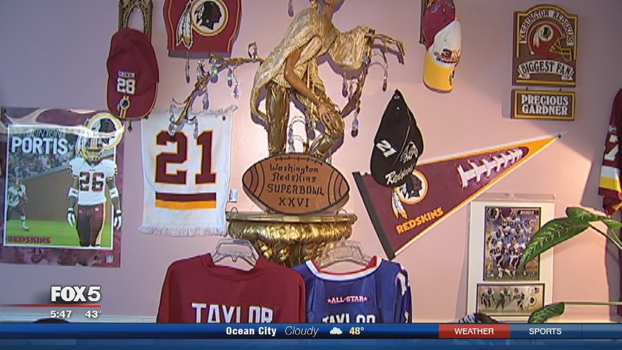 Biggest Redskins fan? Md. woman's home packed with team paraphernalia