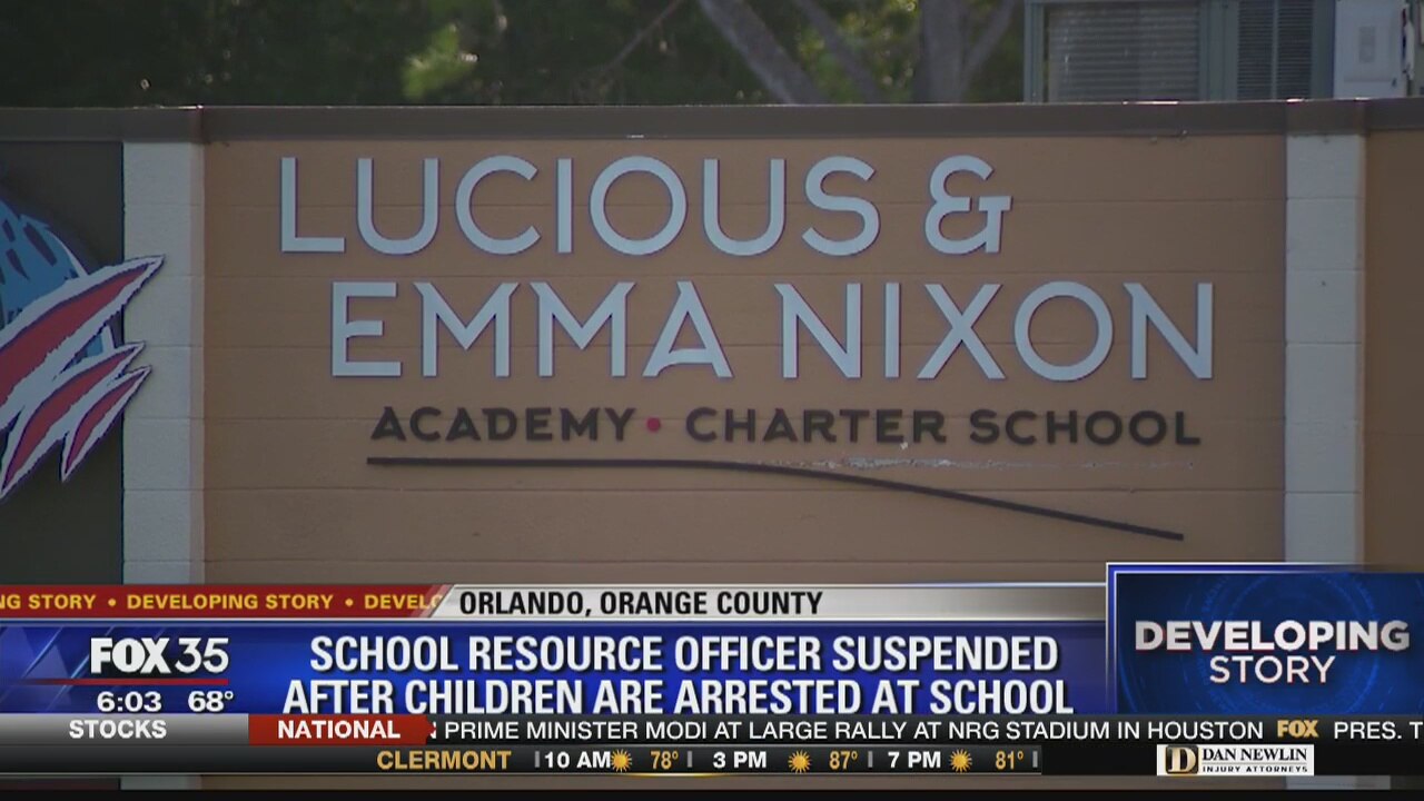 School resource officer suspended after children are arrested at school