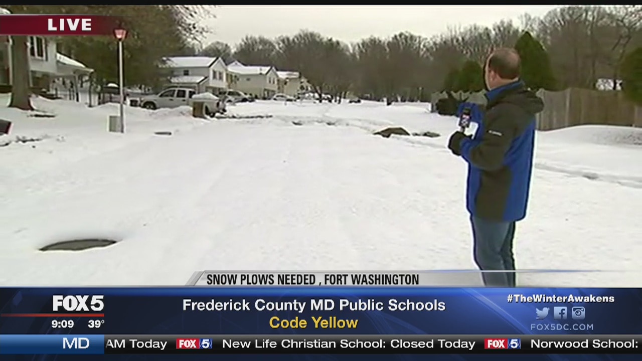 Fort Washington streets still snow covered