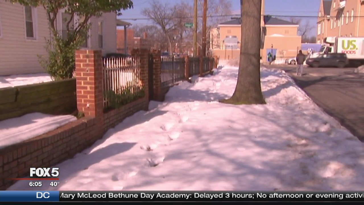 Forced to walk on street due to uncleared sidewalks, DC student's foot run over by vehicle