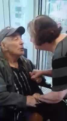 Elderly couple reunited