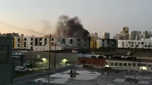 Delivery truck fire