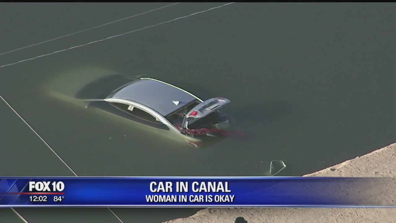 Passenger missing after car goes into Phoenix canal
