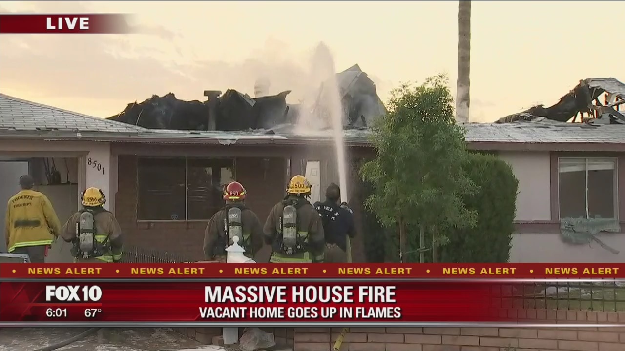 Firefighters battling vacant house fire in the west valley