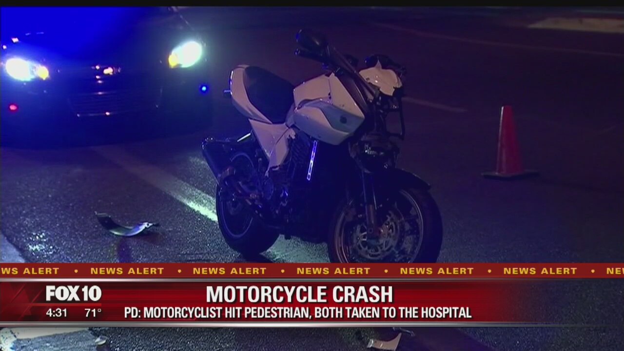 Motorcyclist, pedestrian injured in Tempe crash