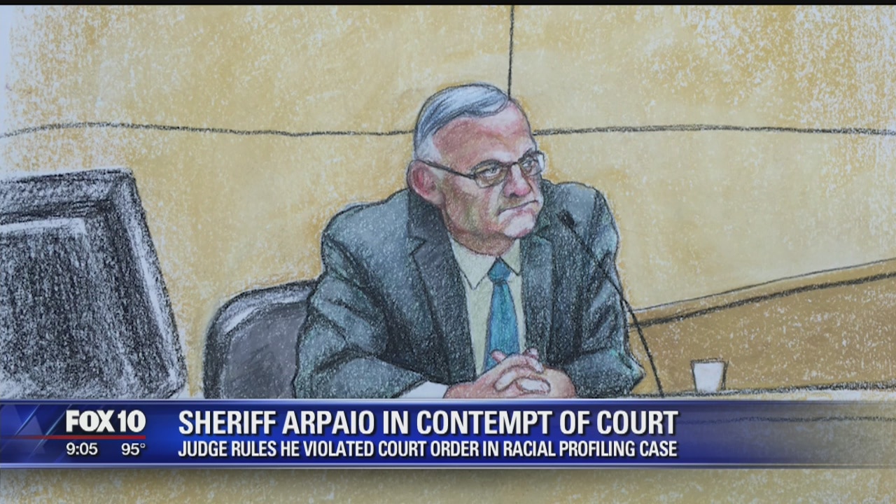Sheriff Joe Arpaio of Arizona found in contempt of court