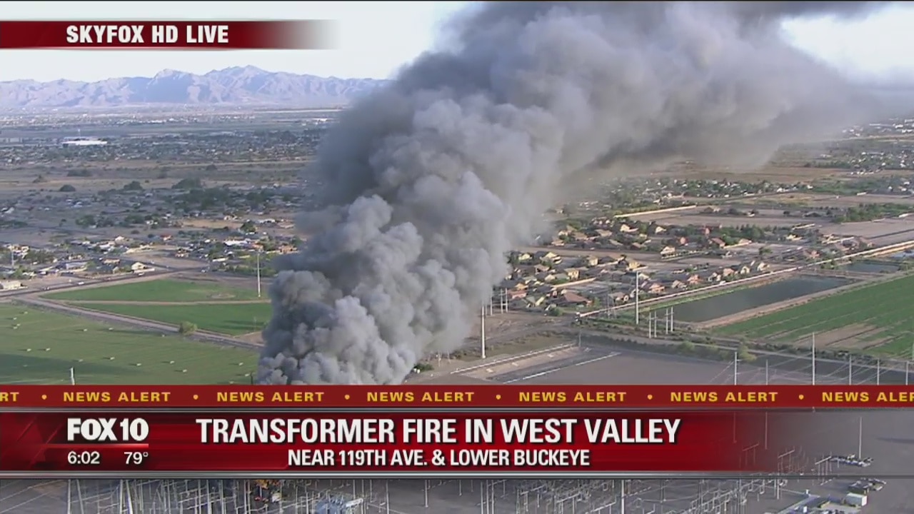 Substation fire sends smoke over west side of Phoenix area