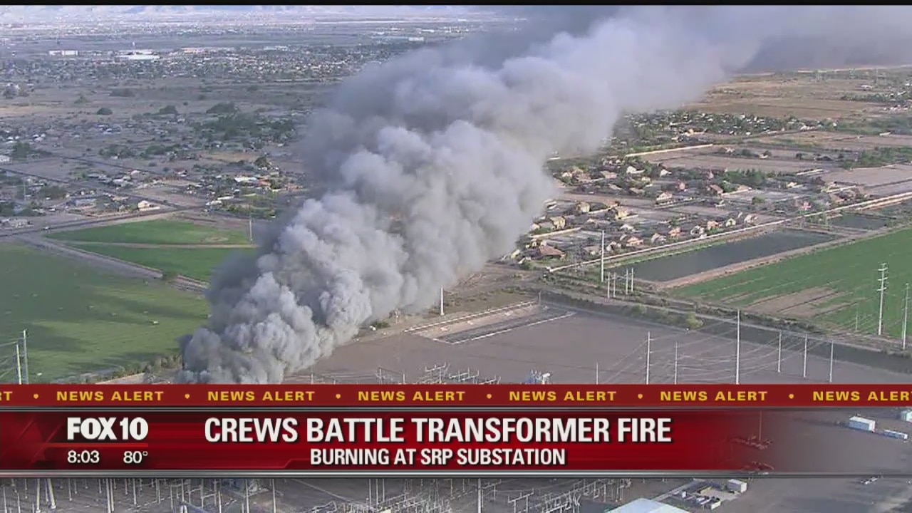 Substation fire sends smoke over west side of Phoenix area