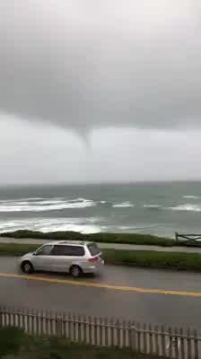 Water spout over Santa Cruz