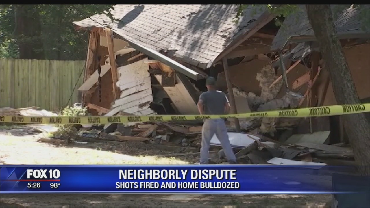 Neighborly dispute: Shots fired, home bulldozed