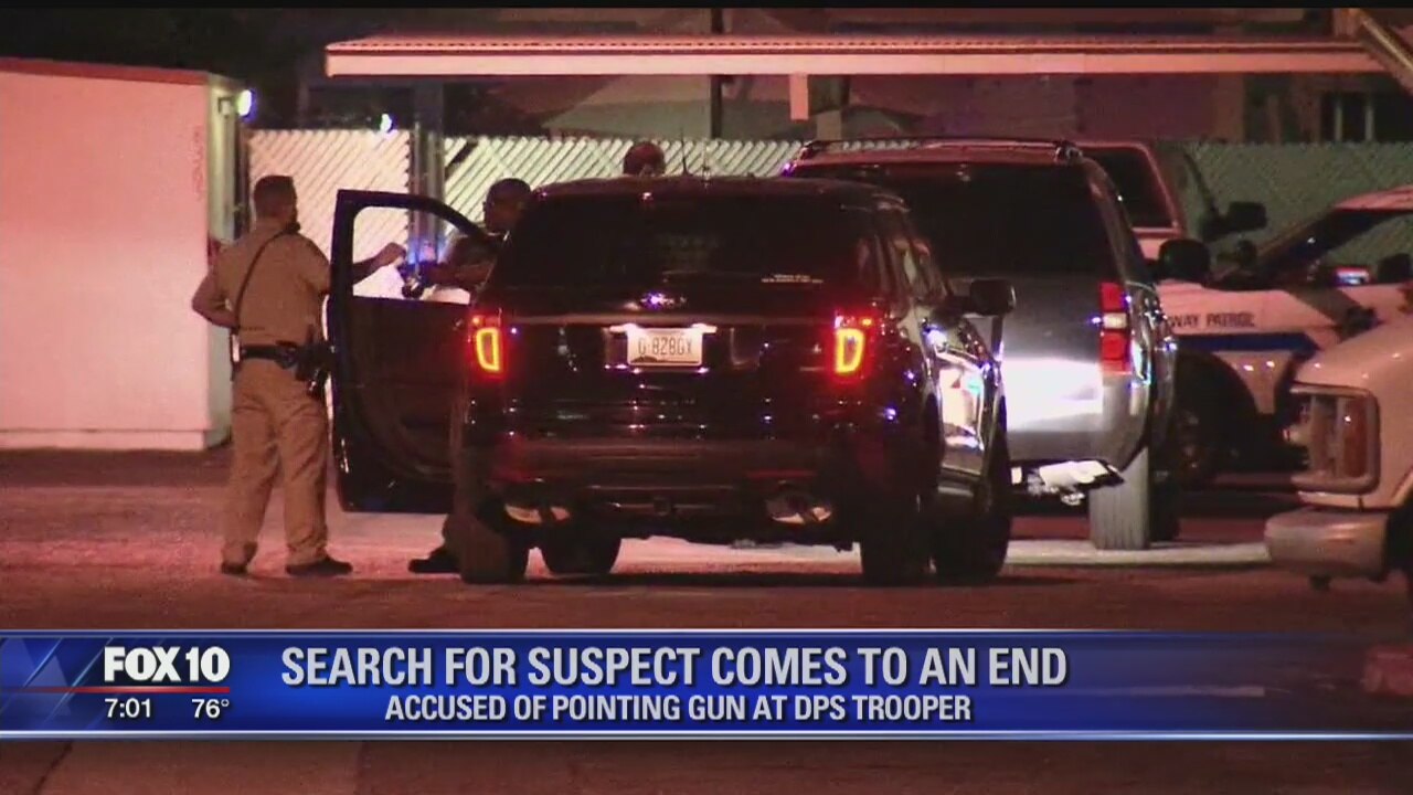 DPS: Suspect who pointed gun at trooper arrested