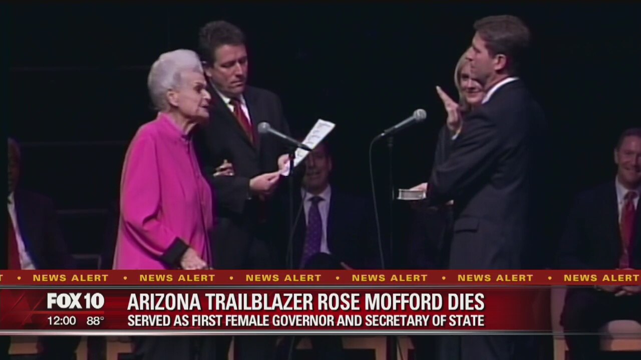 Rose Mofford, Arizona's first female governor, has died