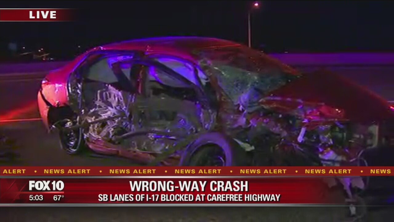 Wrong-way driver crash shuts down I-17