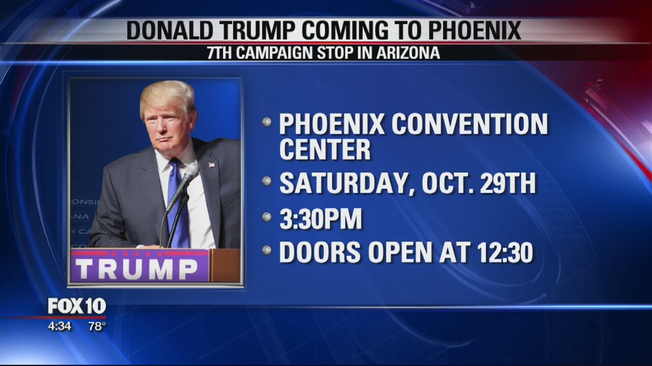 Donald Trump heading back to Phoenix for rally