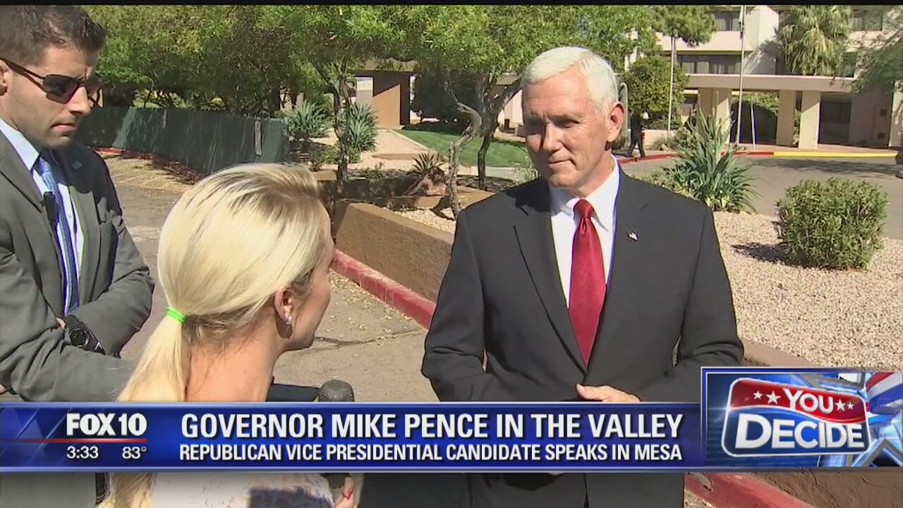 GOP Vice Presidential Nominee Mike Pence visits Mesa