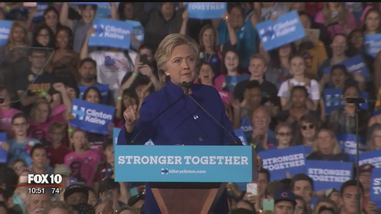 Hillary Clinton speaks at rally at ASU
