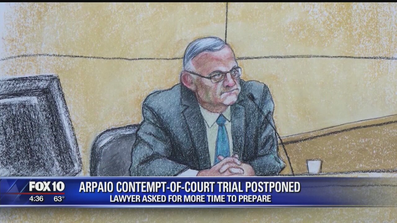 Judge postpones Sheriff Joe Arpaio's criminal contempt trial