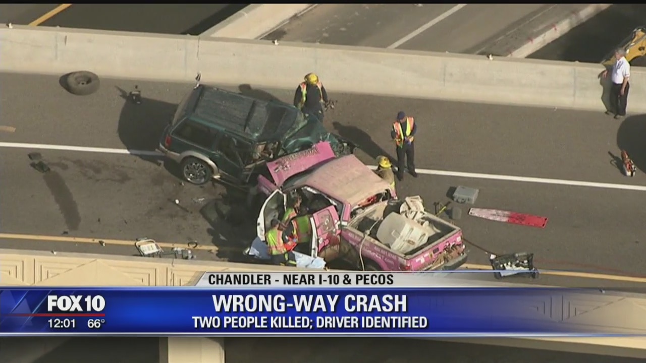 DPS: 2 dead, 2 injured after wrong-way crash near Chandler | FOX 10 Phoenix