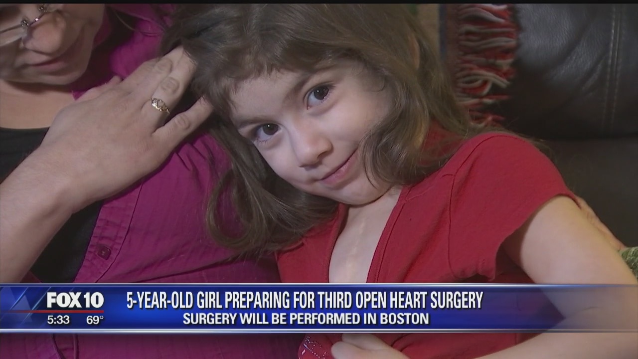 5-year-old girl prepares for 3rd open heart surgery