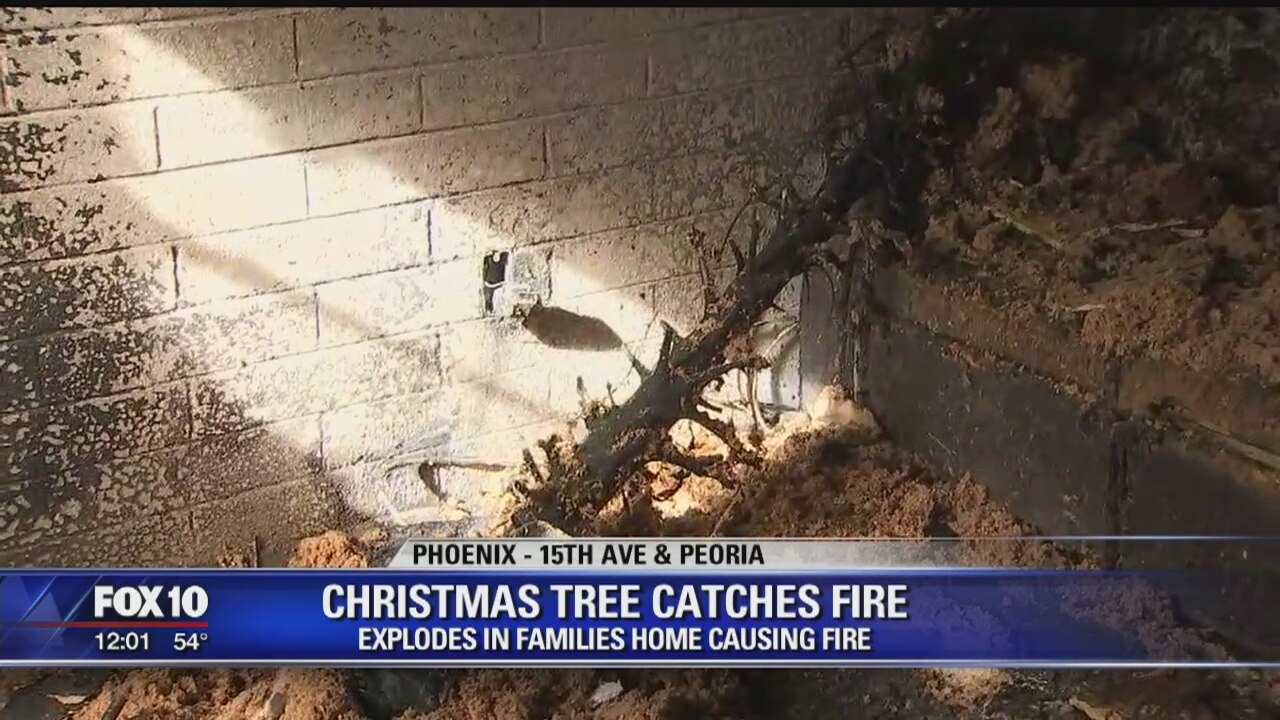 6-year-old burned after Christmas tree catches fire