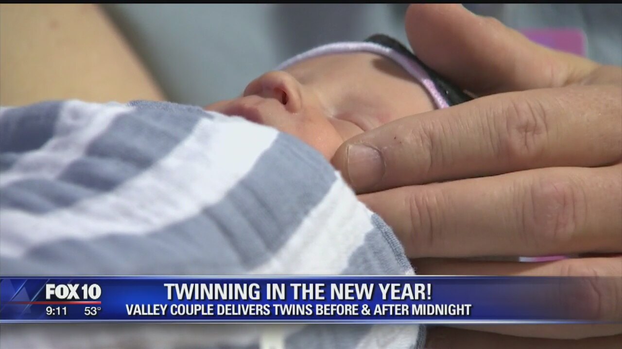 Valley couple celebrates 2017 with newborn twins