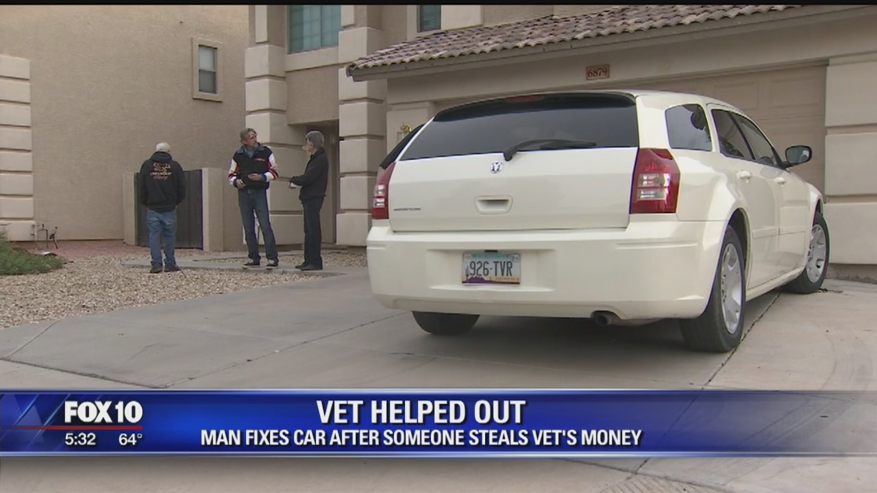 Vet gets surprised with fixed car