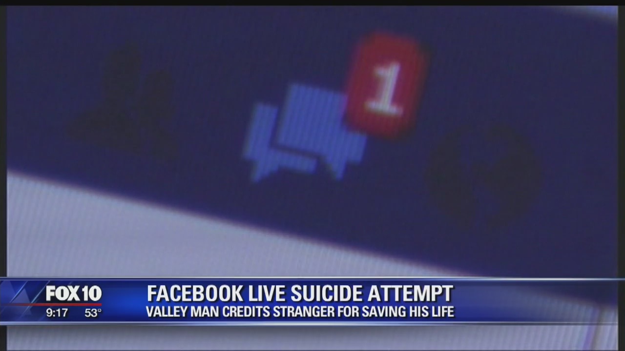 Man saves another man's life from Facebook Live suicide attempt