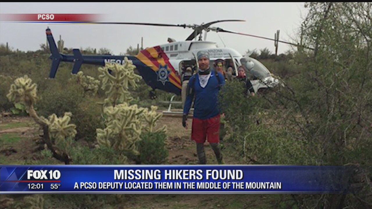 Missing hikers found in the Superstition Mountains