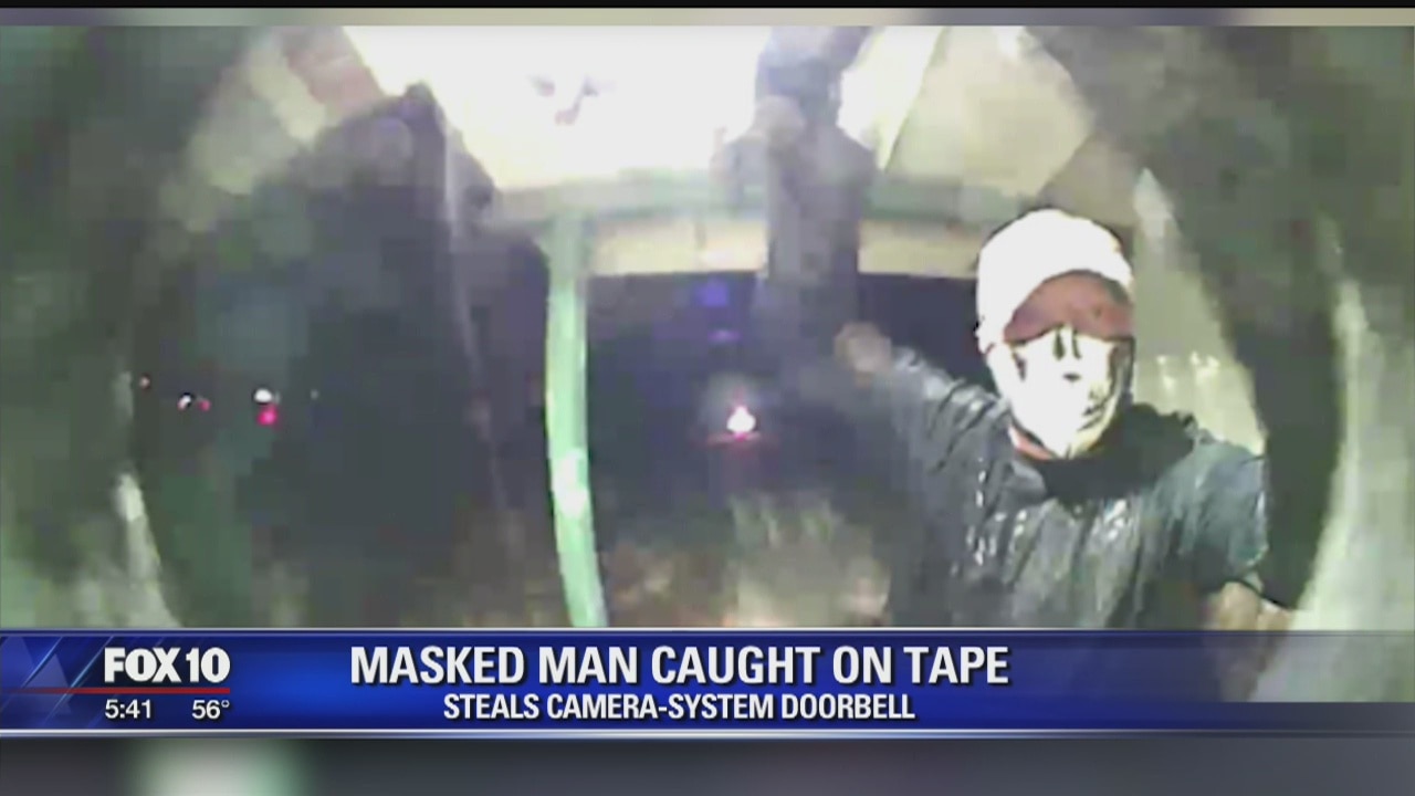 Masked man caught on video stealing door camera | FOX 10 Phoenix