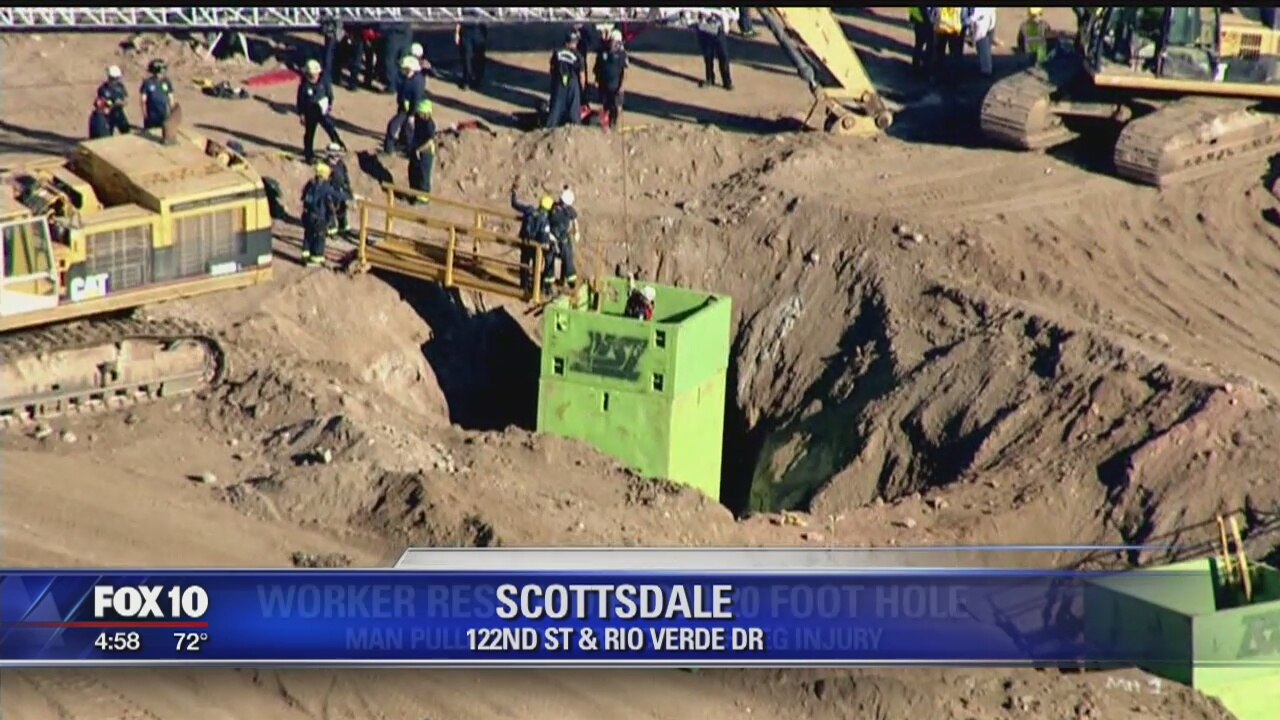 Man rescued from confined space in Scottsdale