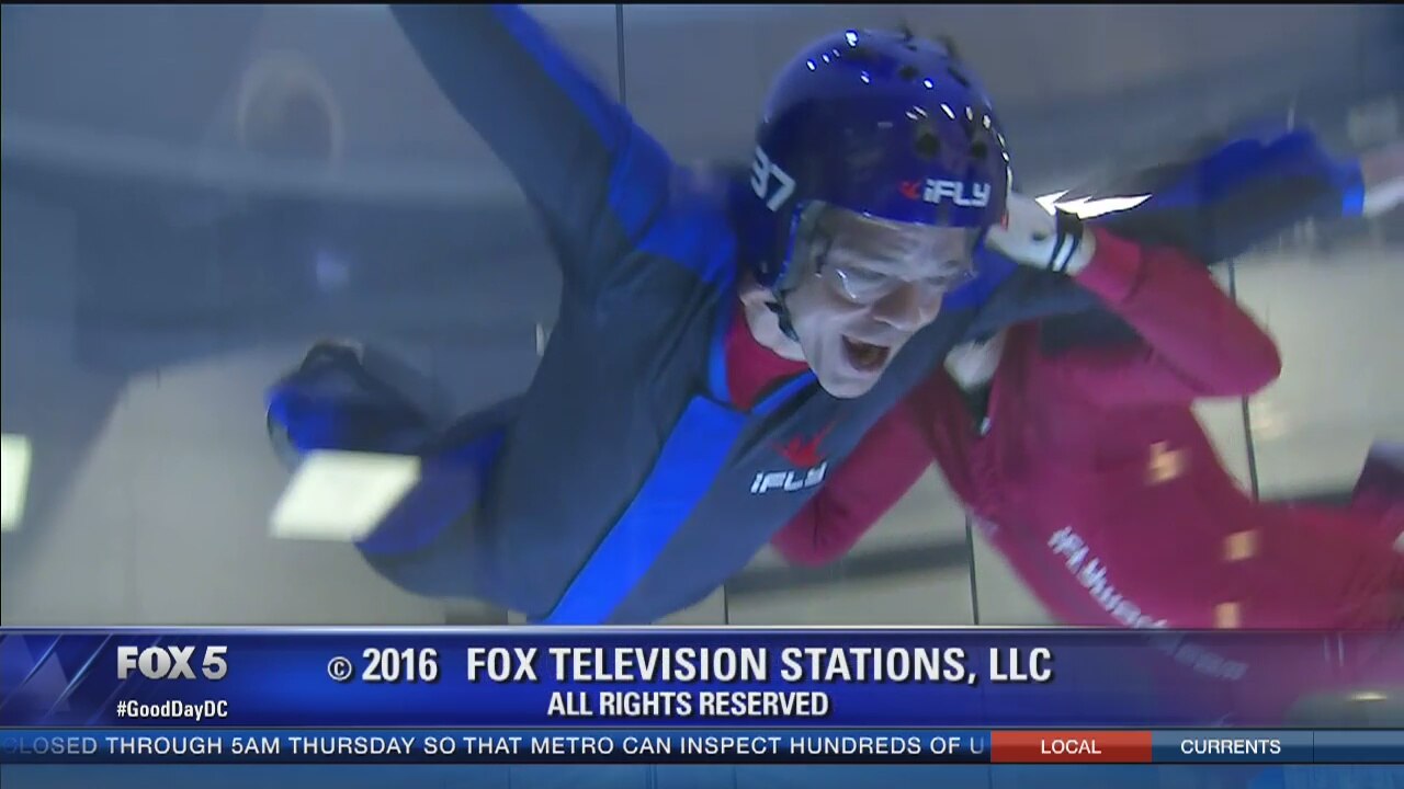Tucker Barnes goes indoor skydiving