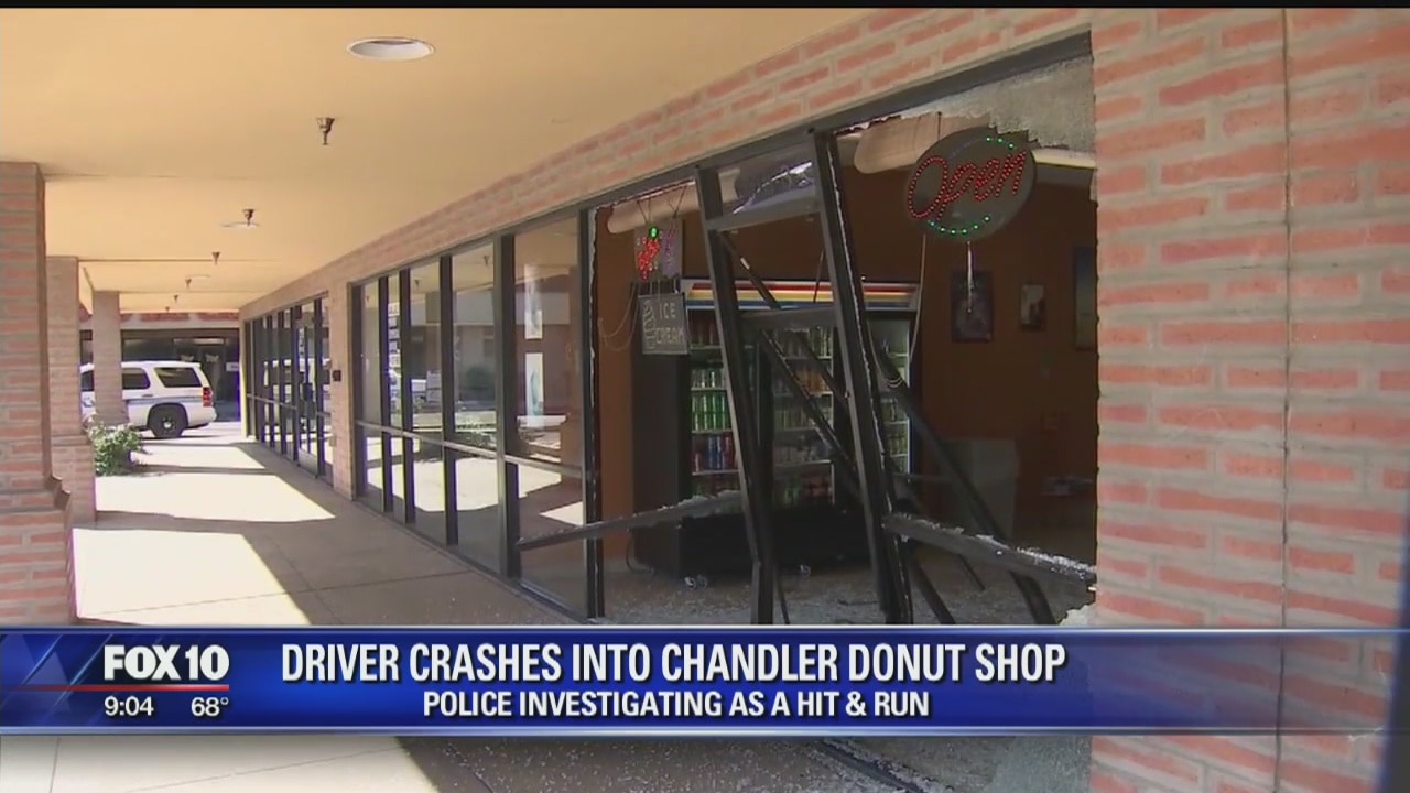 SUV smashes into Chandler doughnut shop