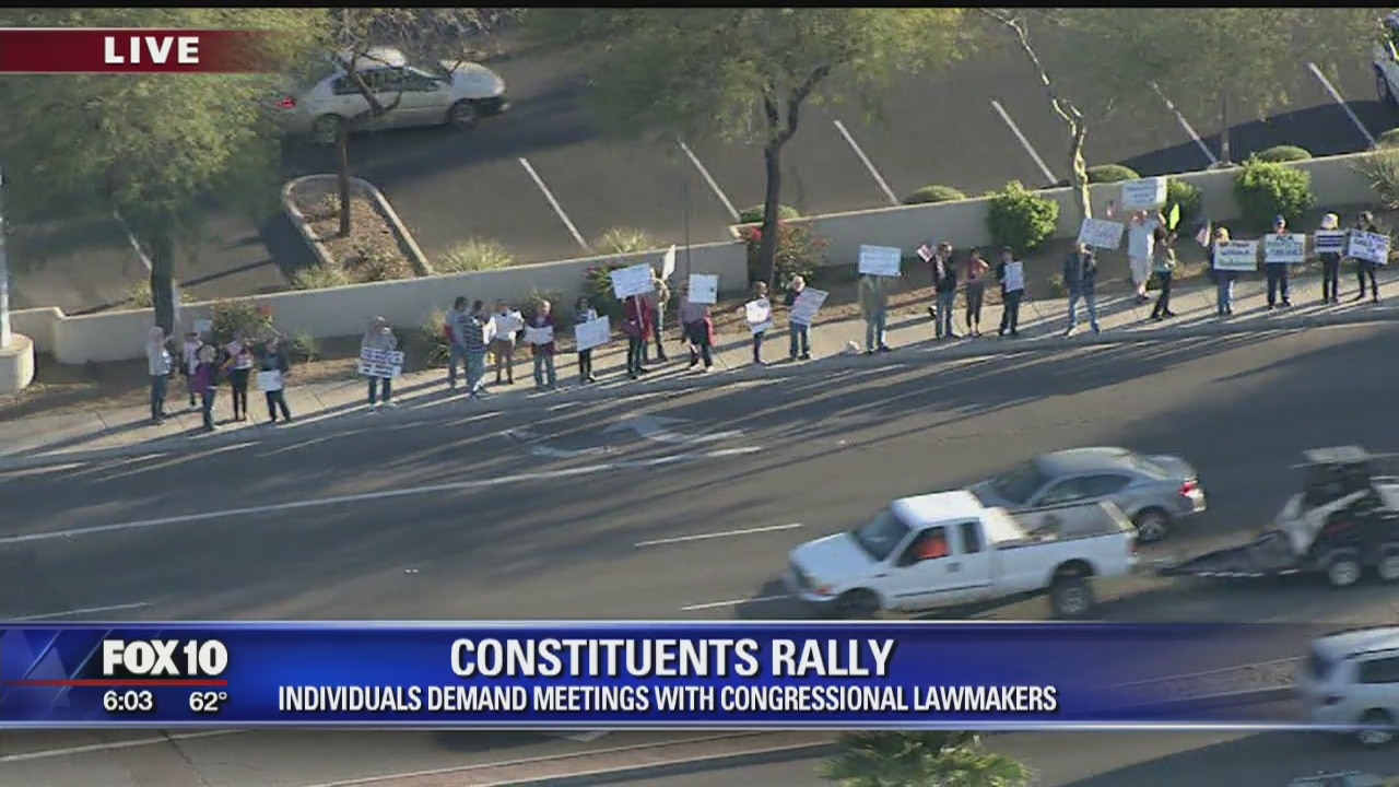 Rallies continue against lawmakers who aren't meeting with constituents