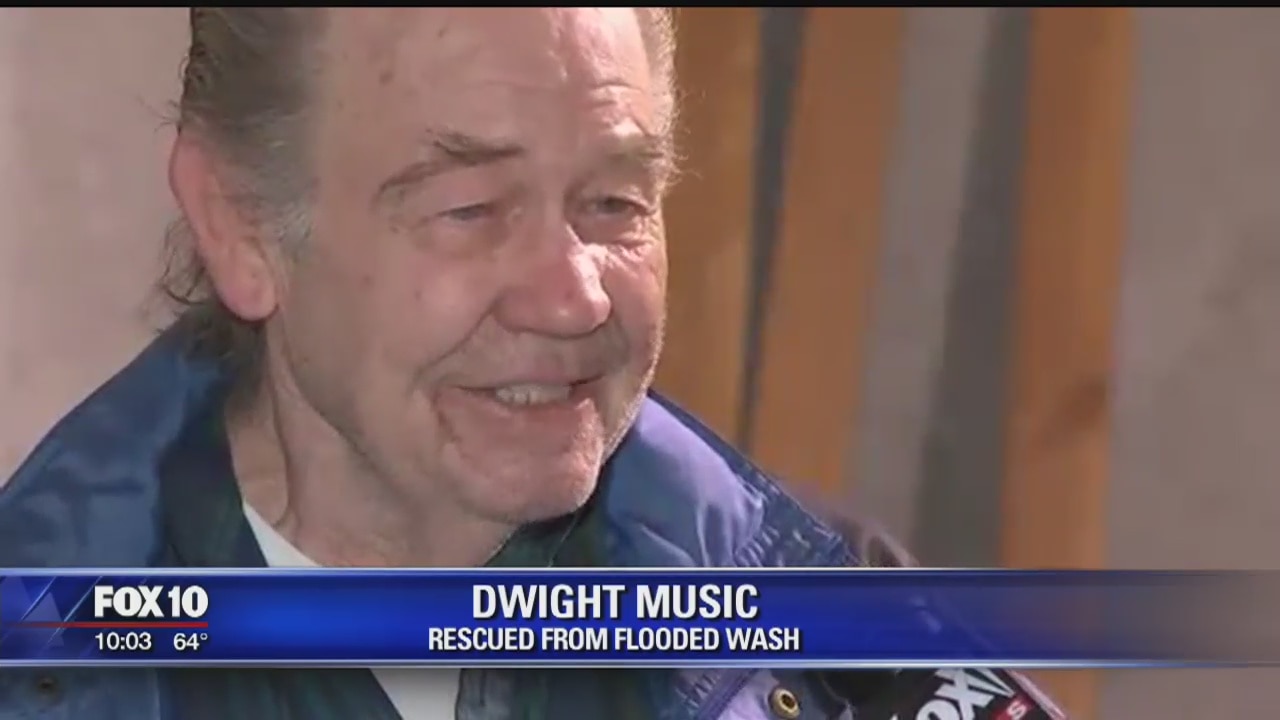 Elderly man speaks following water rescue