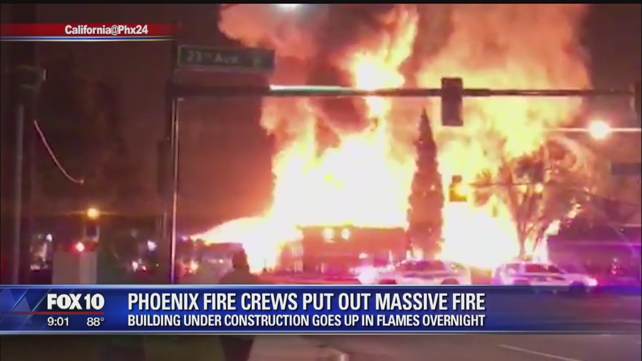 Three-story building goes up in flames in Phoenix | FOX 10 Phoenix