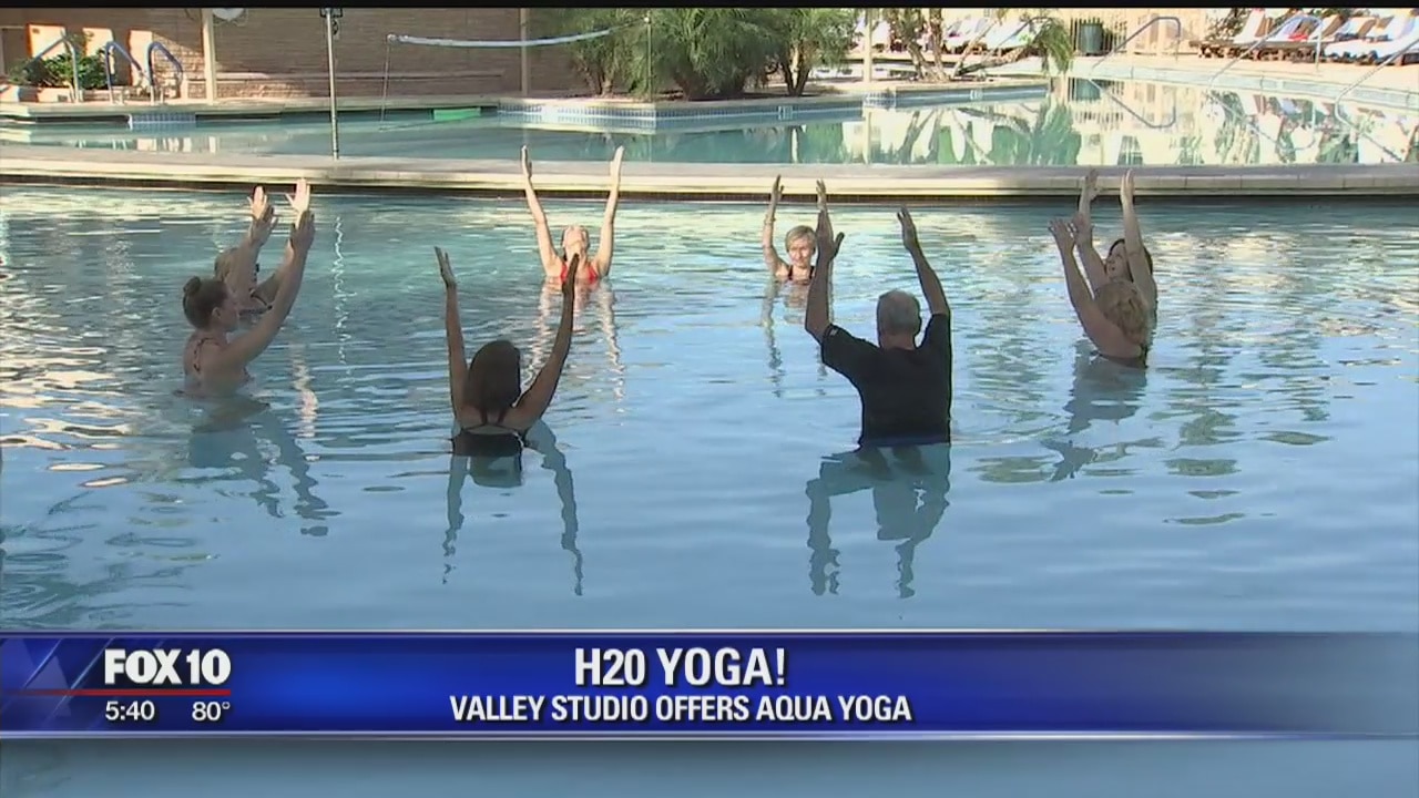 Forget the mat and dive on in for aqua yoga