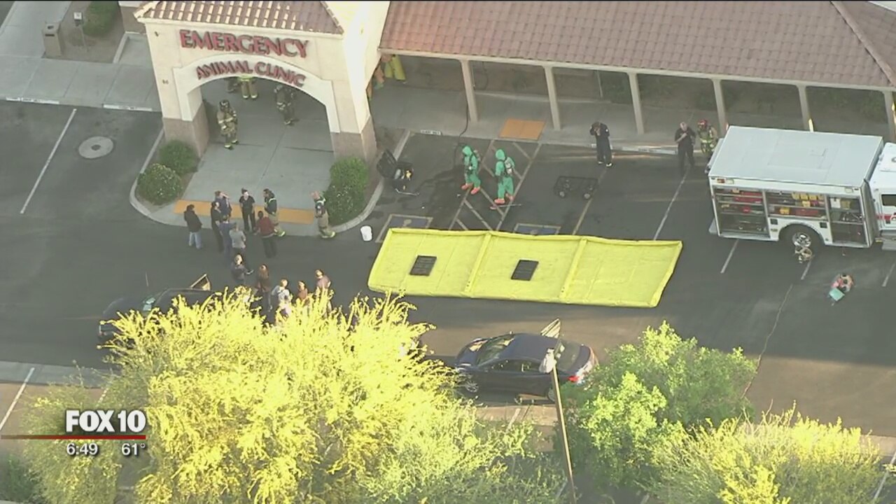 Firefighters respond to hazmat situation at Gilbert vet clinic
